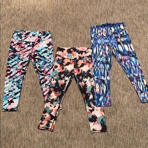 Fabletics Mid rise Capris - set of 3 prints